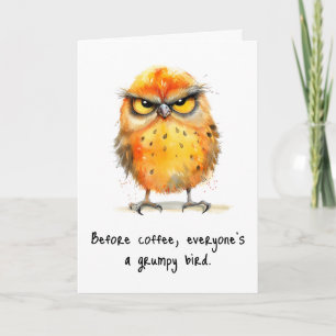 Carte de vœux oiseau drôle et sarcastique pour tou