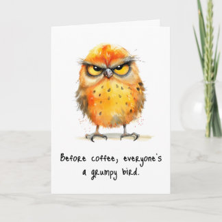Carte de vœux oiseau drôle et sarcastique pour tou