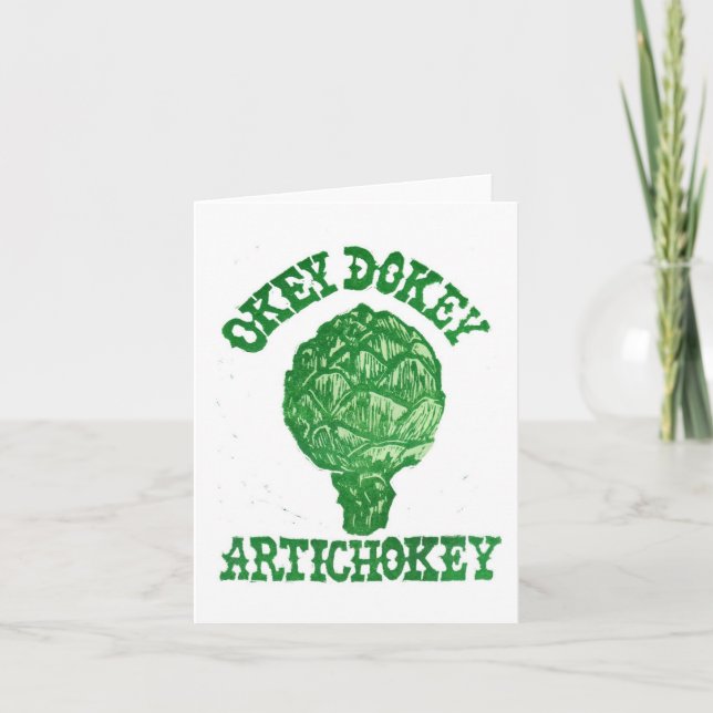 Carte de voeux Okey Dokey Artichokey (Devant)