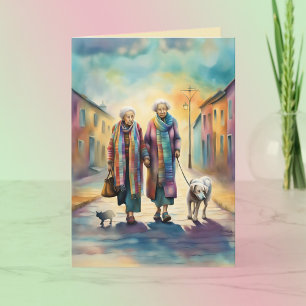 Carte de voeux Old Friends Best Friends