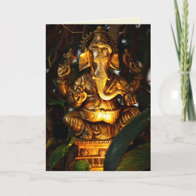 carte de voeux or ganesha (Devant)