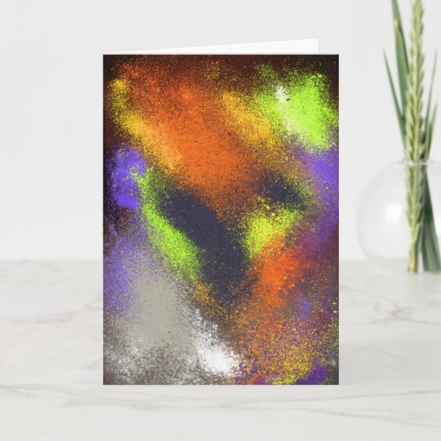 Carte de voeux orange Clusters (Devant)