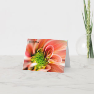 Carte de voeux Orange Dahlia