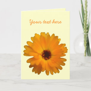 Carte de voeux Orange Marigold personnalisable