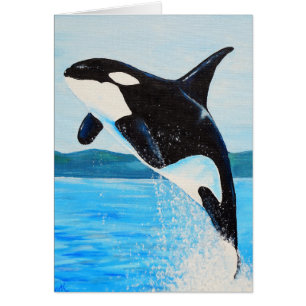 Carte de voeux Orca Painting