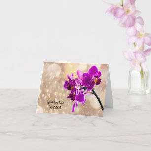 Carte de vœux Orchidée Violette