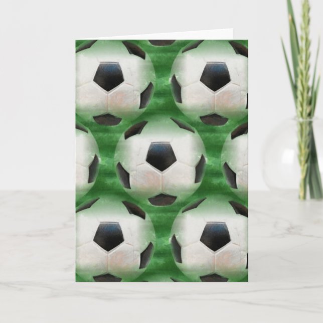 carte de voeux orientée du football (Devant)