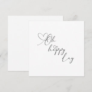 Carte de vœux ornée de cœur Oh Happy Day