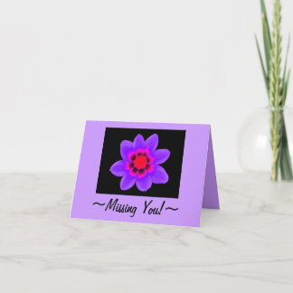 Carte de voeux ou de Miss You ~ Imaginaire violet