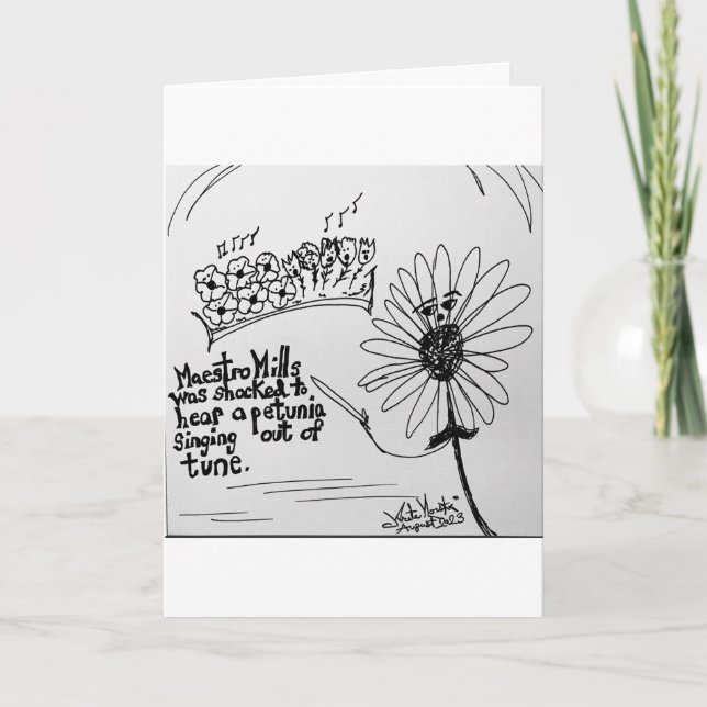 Carte de voeux Out of Tune Petunia (Devant)