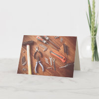 carte de vœux outils homme à tout faire