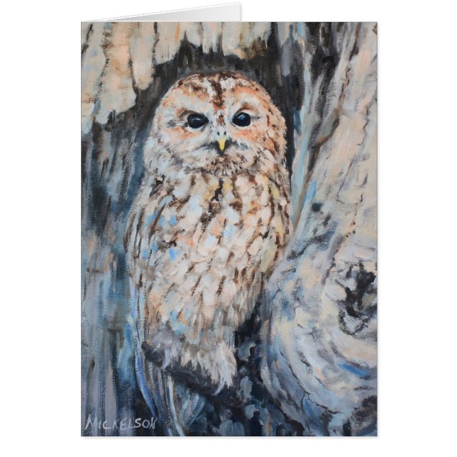 Carte de voeux Owl Hideout Fine Art (Devant)