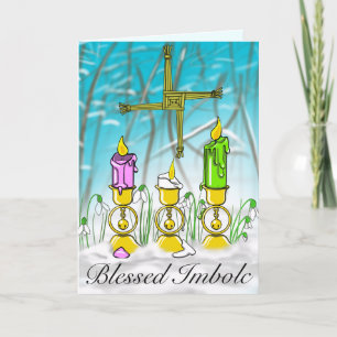 Carte de voeux Pagan Imbolc pliée