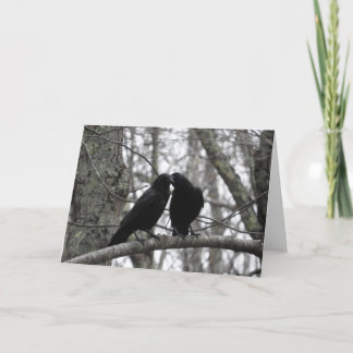 Carte de voeux Pair Crow, Blank Inside
