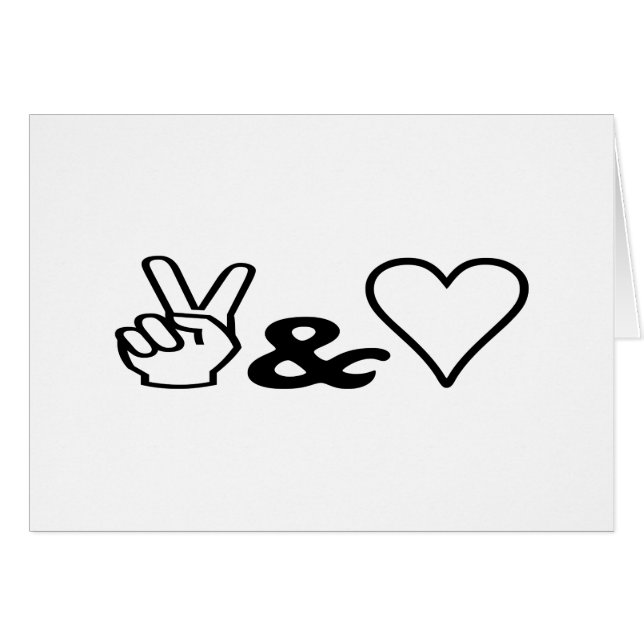 Carte de voeux Paix et Amour (Devant horizontal)