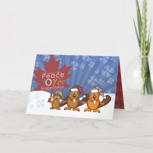 Carte de voeux paix, mignons de joie et de bonheur