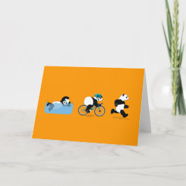 Carte de voeux Panda Triathlon