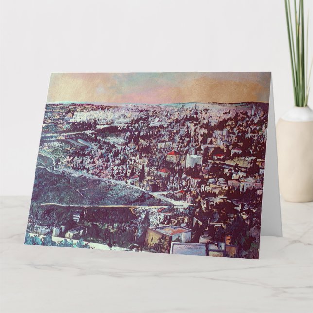 Carte de voeux Panoramique Splendor of Jerusalem (Devant)