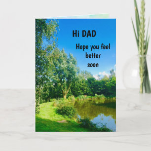 Carte de voeux papa Get Well Fishing Pool