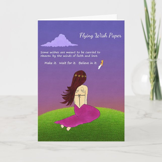 Carte de voeux papier Volying Wish (Devant)