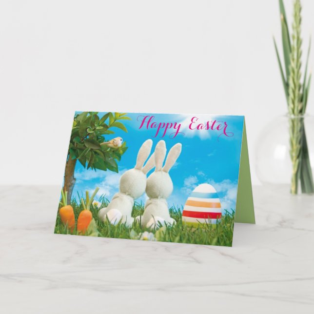 Carte de voeux Pâques Bunnies (Devant)