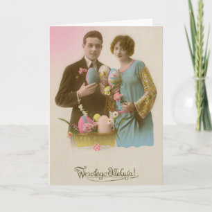 Carte de voeux Pâques vintage