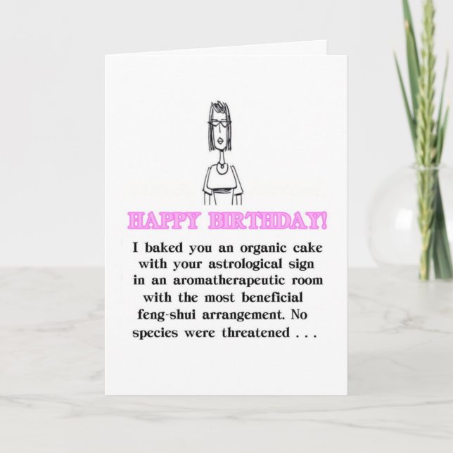 Carte de voeux parfaite d'humour d'anniversaire de (Devant)