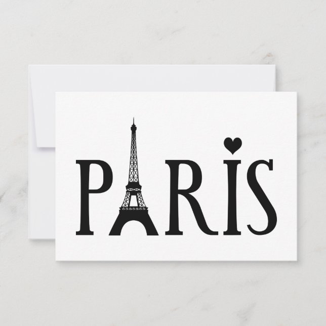 Carte de voeux Paris Graphique (Devant)