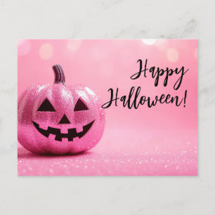Carte de voeux parties scintillant Citrouilles Hal