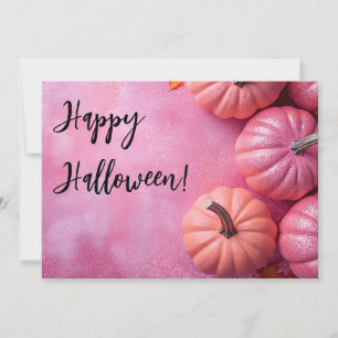 Carte de voeux parties scintillant Citrouilles Hal