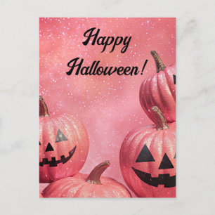 Carte de voeux parties scintillant Citrouilles Hal