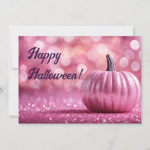 Carte de voeux parties scintillant Citrouilles Hal