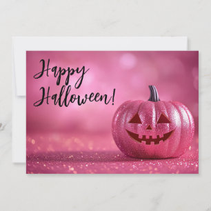Carte de voeux parties scintillant Citrouilles Hal