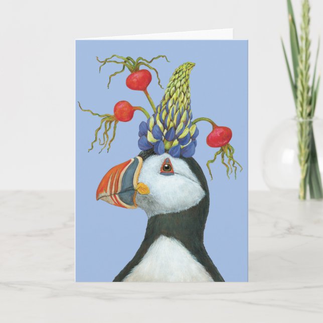 Carte de voeux Party Puffin (Devant)