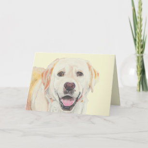 Carte de voeux Pastel Drawing Yellow Lab