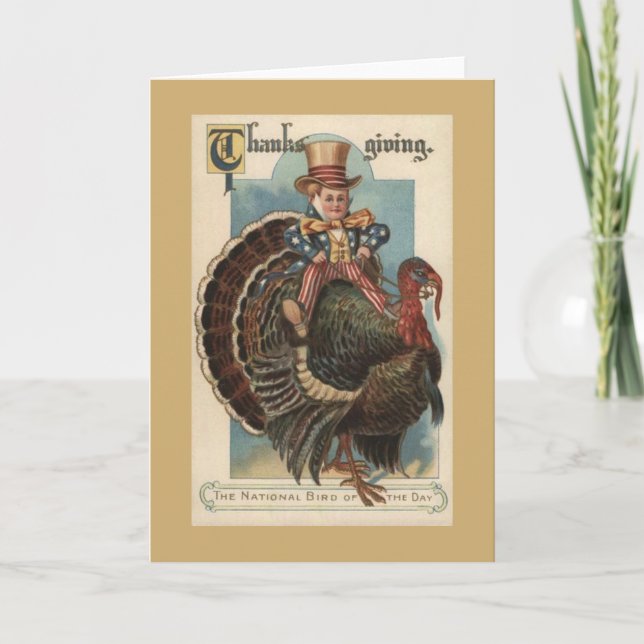 Carte de voeux Patriotique vintage (Devant)
