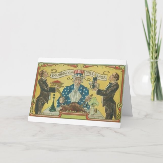 Carte de voeux Patriotique vintage (Devant)