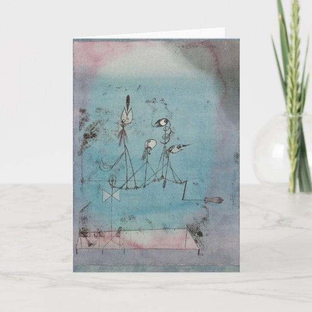 Carte de voeux Paul Klee Twitter Machine (Devant)