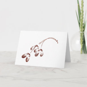 Carte de voeux pays "Graines d'érable ailées"