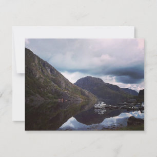 Carte de voeux Paysage Norvège vierge