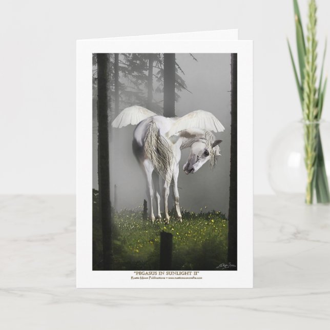 Carte de voeux "PEGASUS IN SUNLIGHT" (Devant)