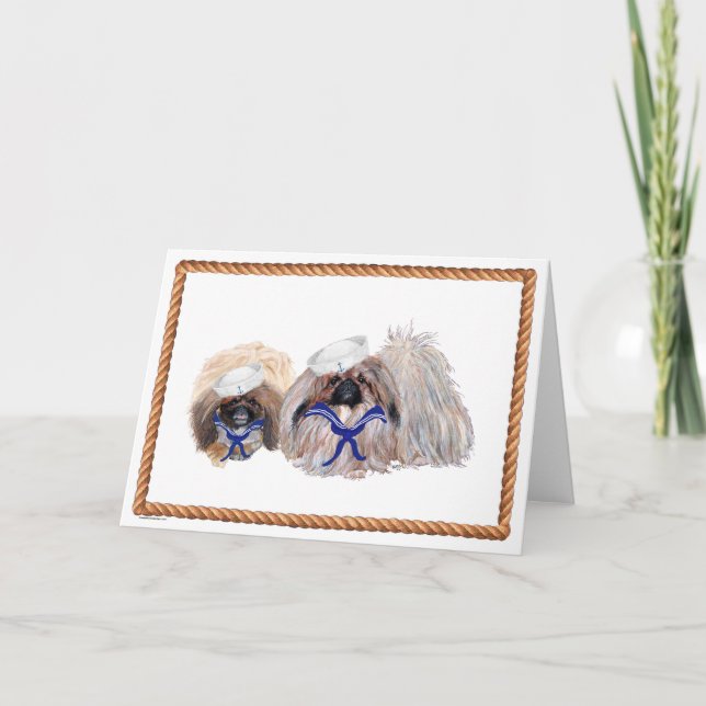 Carte de voeux Pekingese (Devant)