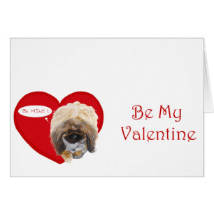 Carte de voeux Pekingese Valentine