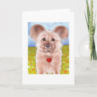 Carte de voeux pelucheuse de chiot