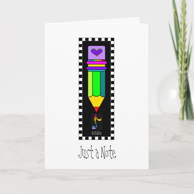 Carte de voeux Pencil Just A Note (Devant)