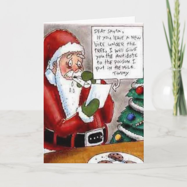Carte de voeux père Noël Holiday (Devant)