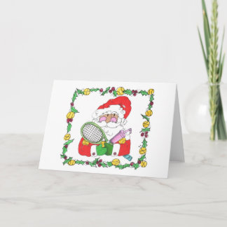 Carte de voeux - Père Noël Tennis