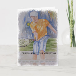 CARTE DE VOEUX PERSONNALISABLE DE TENNIS