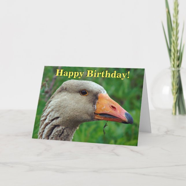 Carte de voeux personnalisable Greylag goose (Devant)