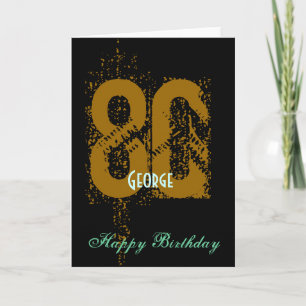 Carte de voeux personnalisée 80e anniversaire